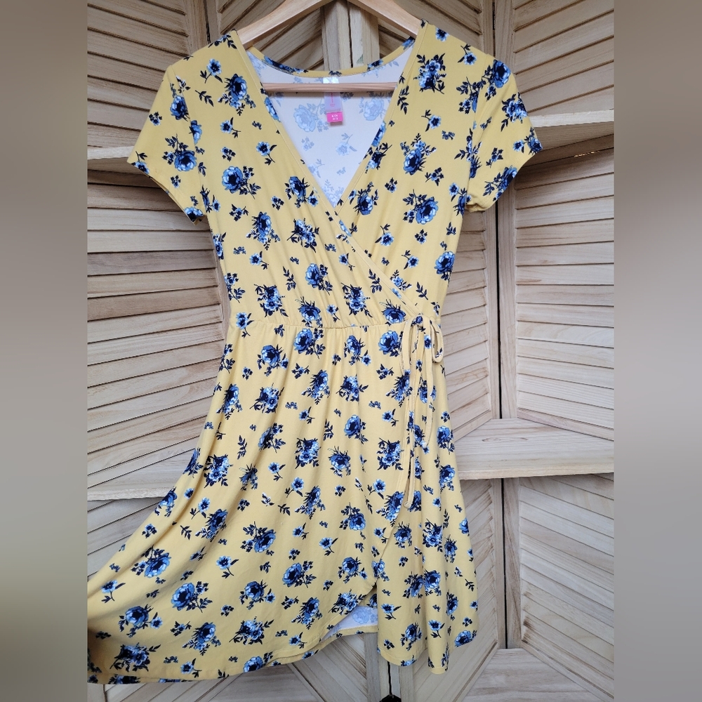 Floral wrap around dress